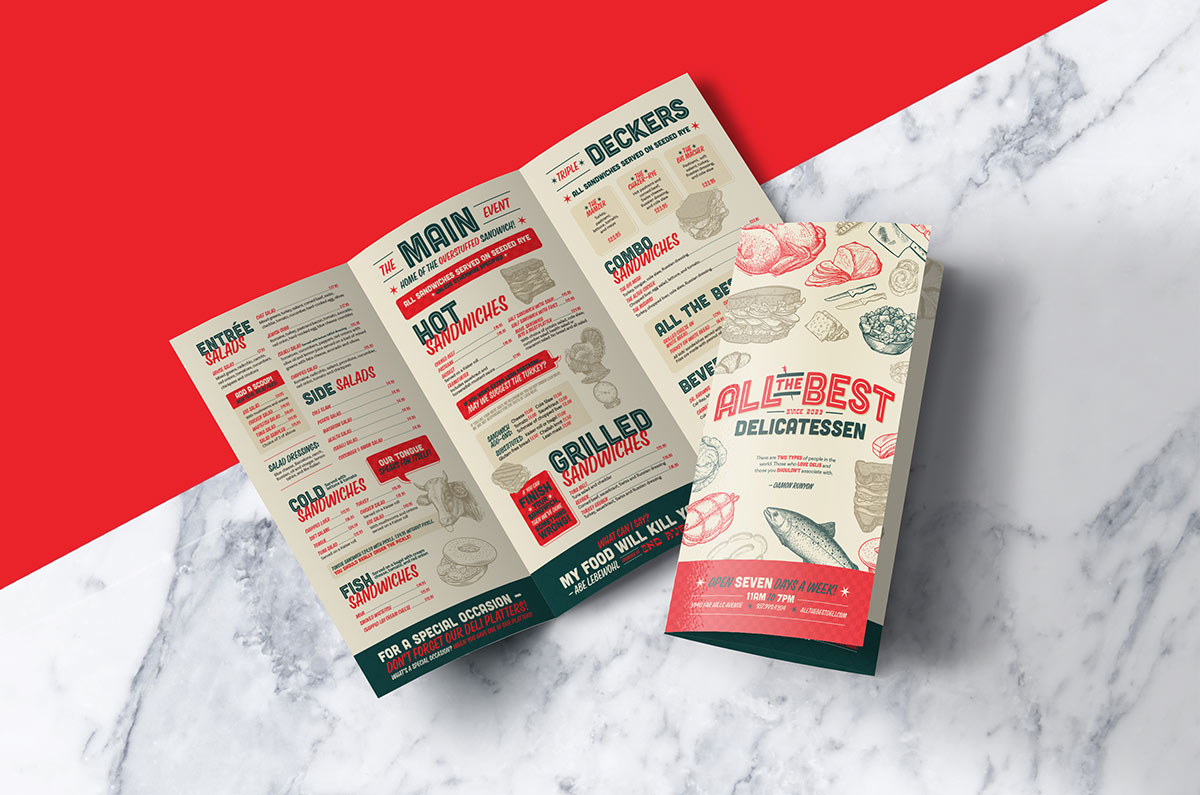 All The best menu graphic design