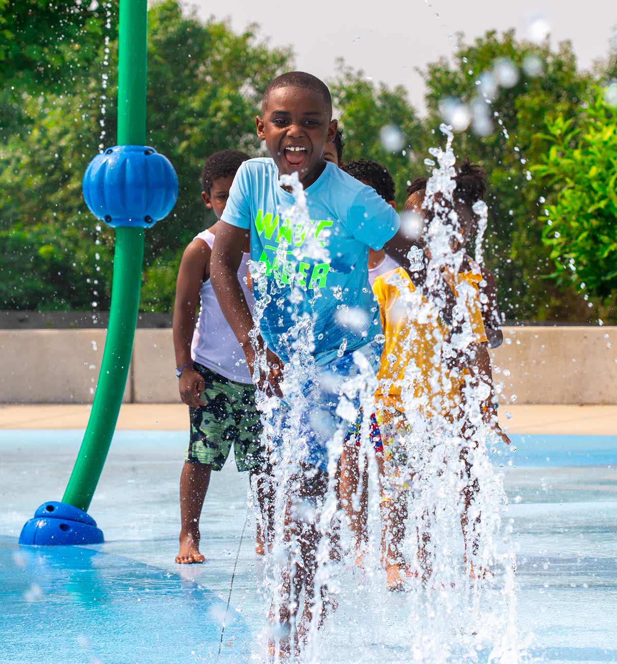 Splash pad community photography