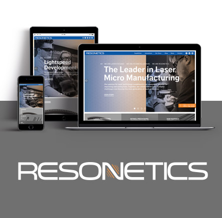 Manufacturing web design for Resonetics