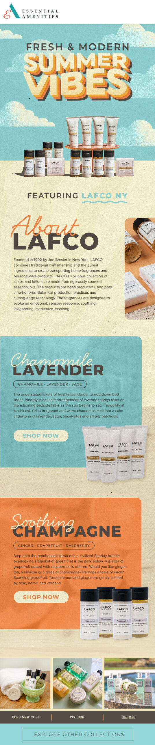 Essential Amenities email marketing