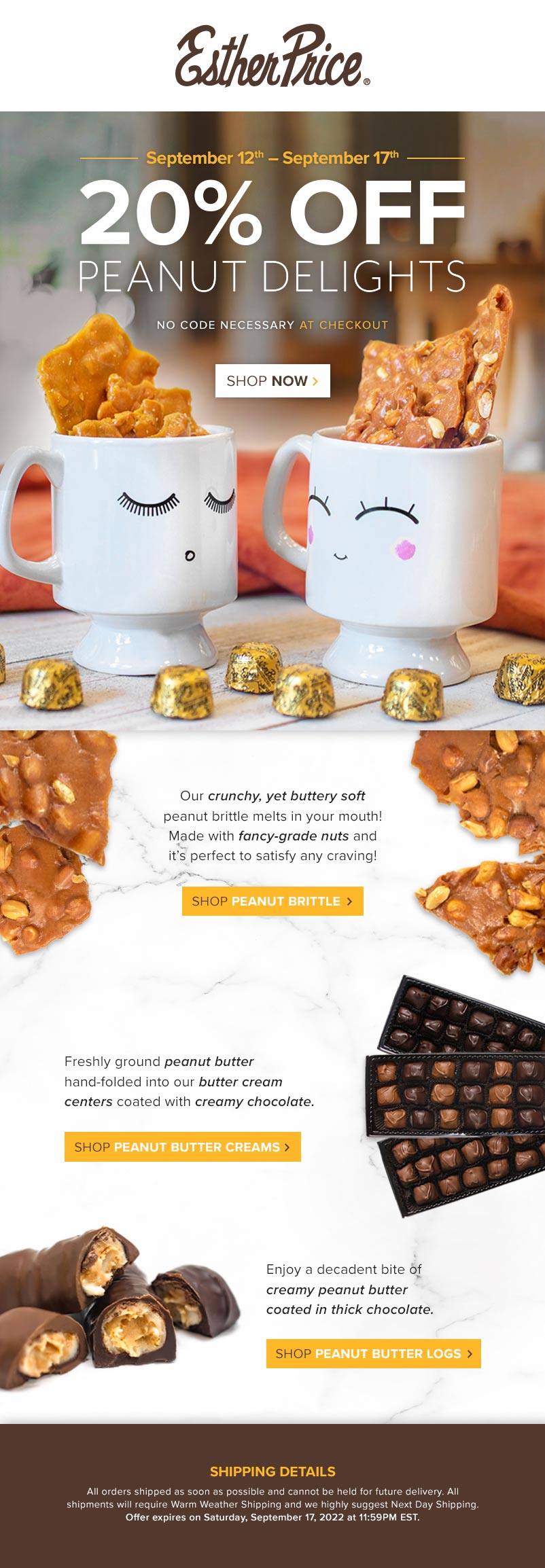 Esther Price email marketing design