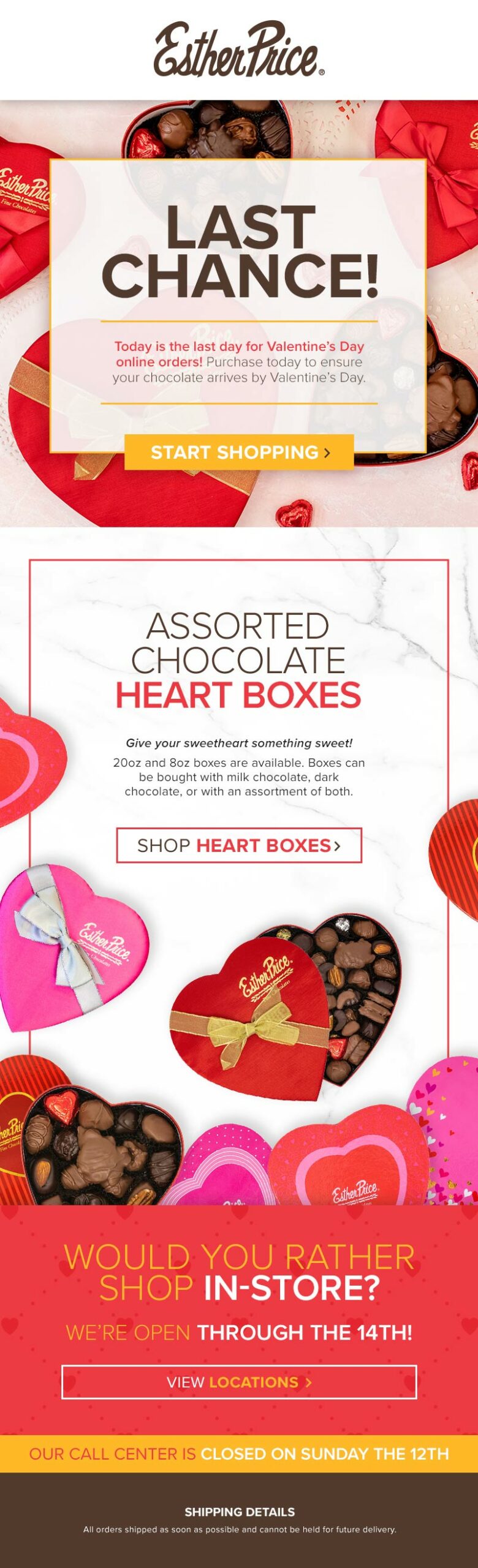 Esther Price email marketing graphic design