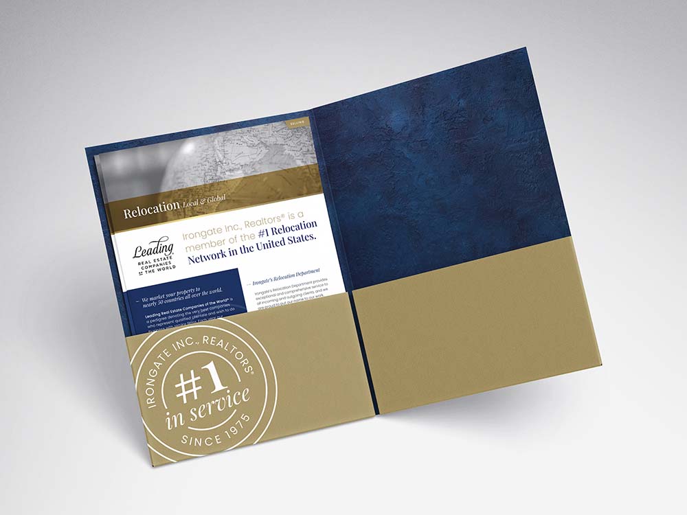 Irongate Realtors folder mockup