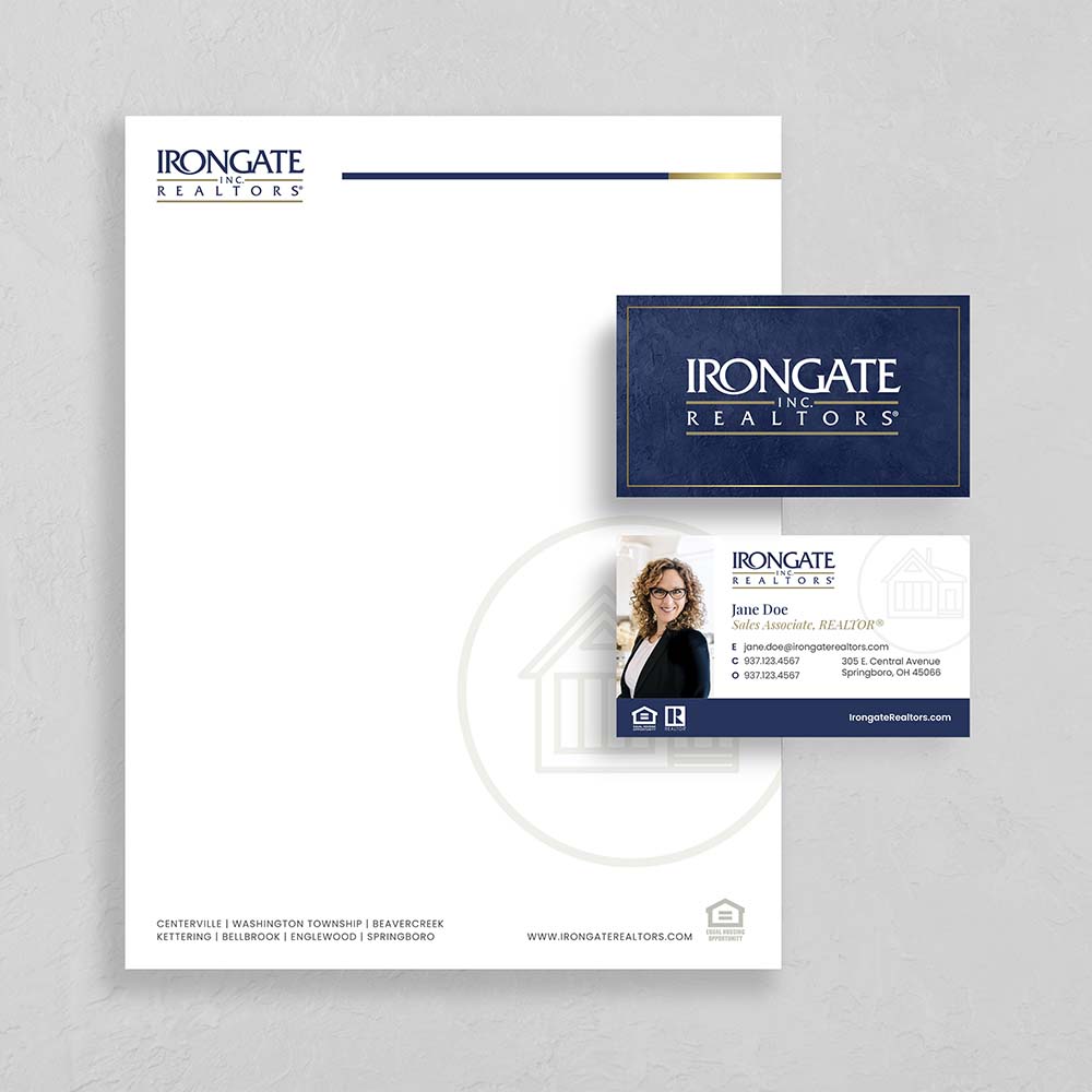Irongate Realtors stationary designs