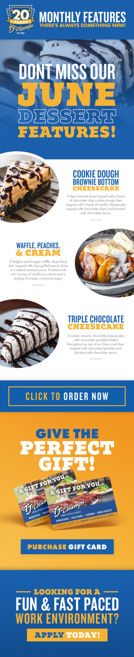 TJ Chumps email marketing