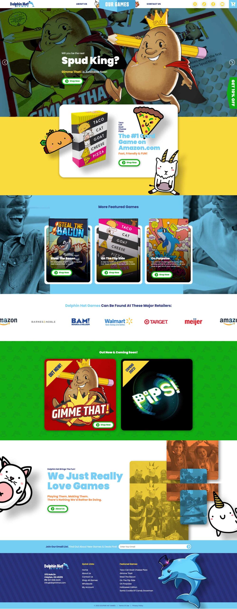 Dolphin Hat Games website